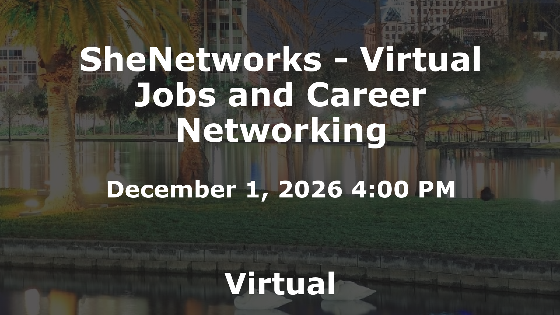 SheNetworks - Virtual Jobs and Career Networking event image